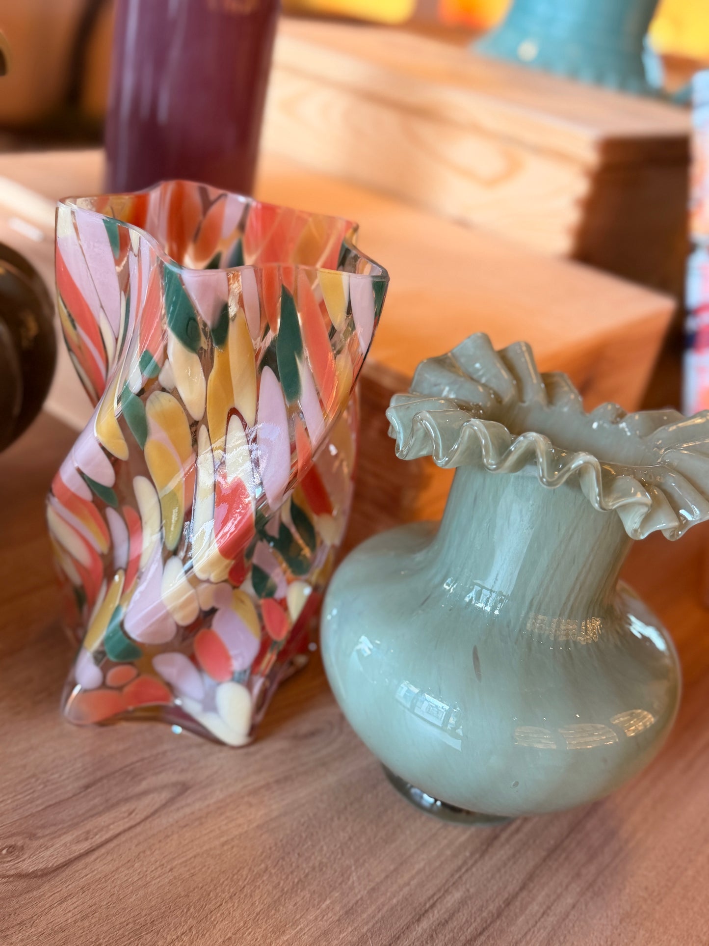 Glass Vase Green